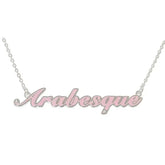 Necklace with 'Arabesque' pendant on a white background